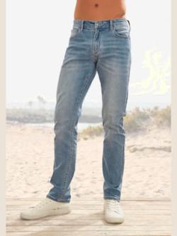 Jean buffalo coupe 5 poches pour lui, couleur bleu clair-denim - HELLINE