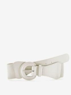 Ceinture élastique avec boucle ton sur ton, couleur blanc, taille 85, marque LASCANA - helline