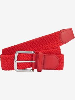 Ceinture hanches ceinture tressée sportive en textile élastique et souple avec application en synthétique, couleur : rouge moyen uni, taille 85,