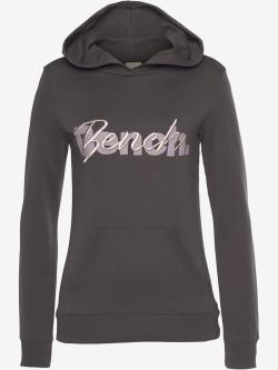 Sweatshirt à capuche sweat à capuche basique, logo imprimé et broderie, couleur gris, taille 34/36, marque Bench. Loungewear - helline