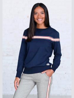 Sweatshirt à rayures, couleur bleu, taille 34/36, marque H.I.S - helline