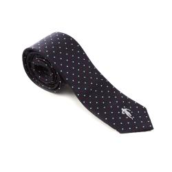 Cravate en soie à pois