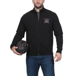 Sweat zippé noir rugby