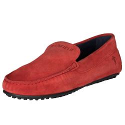 Mocassins en daim rouge moyen