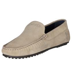 Mocassins en daim beige