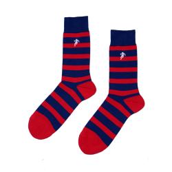 Chaussettes club rouge et bleu