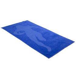 Drap de plage bleu imprimé