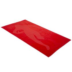 Drap de plage rouge imprimé