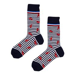 Chaussette à rayure marine