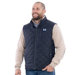 Doudoune sans manches Ruckfield Rugby Vichy bleu marine
