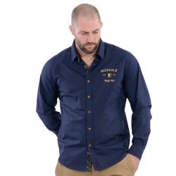 Chemise Ruckfield à manches longues rugby d\'Automne marine
