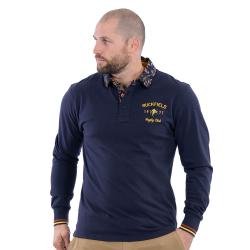 Polo Ruckfield à manches longues Rugby d\'Automne bleu marine