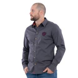 Chemise Ruckfield à motifs Rugby Elégance gris foncé