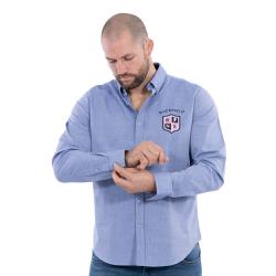 Chemise Ruckfield à manches longues Rugby Club bleue