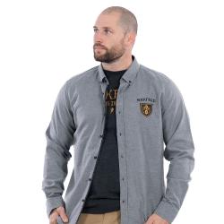 Chemise Ruckfield à manches longues Maison de Rugby gris chiné