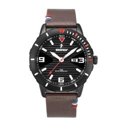 Montre Ruckfield bracelet cuir brun