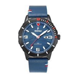 Montre Ruckfield bracelet cuir bleu