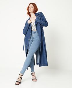 Jegging taille haute Femme - Couleur bleu - Taille 44 - Jean Femme - PIMKIE