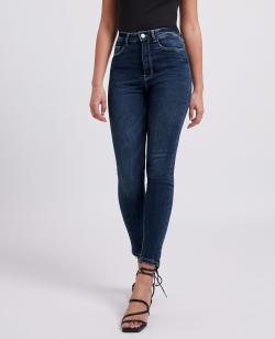 Jean skinny taille haute Femme - Couleur bleu - Taille 36 - Jean Femme - PIMKIE