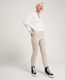 Legging simili cuir Femme - Couleur blanc - Taille 42 - Pantalon Femme - PIMKIE