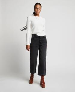 Jean culotte Femme - Couleur noir - Taille 34 - Jean Femme - PIMKIE