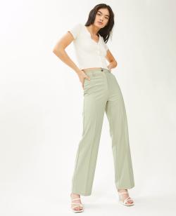 Pantalon droit city Femme - Couleur vert - Taille 38 - Pantalon Femme - PIMKIE