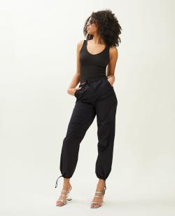 Pantalon parachute Femme - Couleur noir - Taille M - Pantalon Femme - PIMKIE