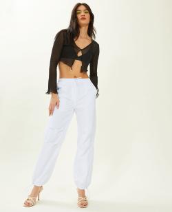 Pantalon parachute Femme - Couleur blanc - Taille XL - Pantalon Femme - PIMKIE