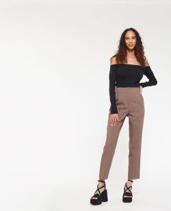 Pantalon cigarette Femme - Couleur marron - Taille 44 - Pantalon Femme - PIMKIE