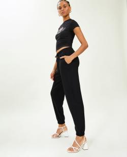 Pantalon de jogging en molleton Femme - Couleur noir - Taille S - Pantalon Femme - PIMKIE