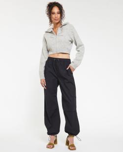 Pantalon parachute ceinture élastiquée Femme - Couleur noir - Taille S - Femme - PIMKIE