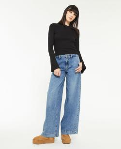 Jean large loose Femme - Couleur bleu - Taille 34 - Jean Femme - PIMKIE