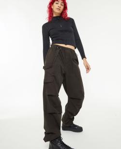 Pantalon parachute Femme - Couleur vert - Taille XS - Pantalon Femme - PIMKIE