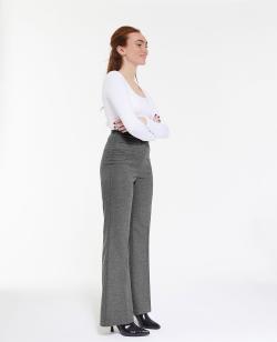 Pantalon flare taille extra haute Femme - Couleur gris - Taille 38 - Pantalon Femme - PIMKIE