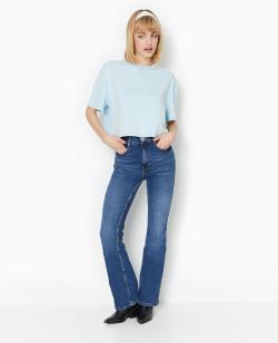 Jean flare taille haute Femme - Couleur bleu - Taille 32 - Jean Femme - PIMKIE