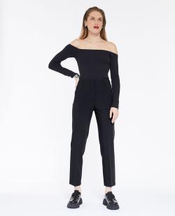 Pantalon cigarette taille haute Femme - Couleur gris - Taille 38 - Pantalon Femme - PIMKIE