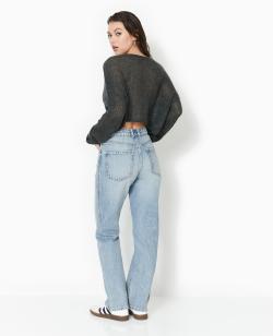 Jean droit taille haute Femme - Couleur jaune - Taille 42 - Jean Femme - PIMKIE