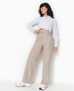 Pantalon droit city Femme - Couleur marron - Taille 40 - Pantalon Femme - PIMKIE