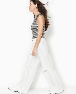 Jean baggy destroy taille regular Femme - Couleur blanc - Taille 44 - Jean Femme - PIMKIE
