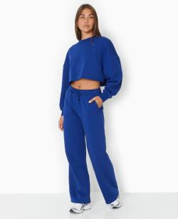 Pantalon de jogging large en molleton Femme - Couleur bleu - Taille XS - Pantalon Femme - PIMKIE