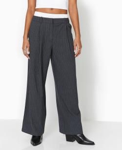 Pantalon large avec effet caleçon apparent Femme - Couleur gris - Taille 32 - Pantalon Femme - PIMKIE