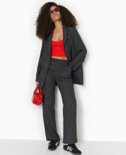 Pantalon droit souple en tissu fluide Femme - Couleur gris - Taille 42 - Pantalon Femme - PIMKIE
