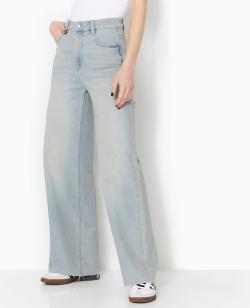 Jean droit avec bas coupés Femme - Couleur jaune - Taille 42 - Jean Femme - PIMKIE