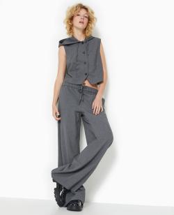 Pantalon city large et droit Femme - Couleur gris - Taille 38 - Femme - PIMKIE