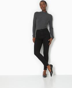 Jean skinny taille haute Femme - Couleur noir - Taille 38 - Jean Femme - PIMKIE
