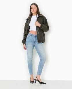 Jean skinny taille haute Femme - Couleur bleu - Taille 40 - Jean Femme - PIMKIE