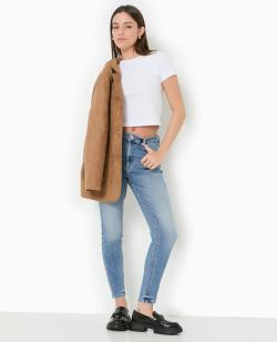 Jean skinny taille haute Femme - Couleur bleu - Taille 38 - Femme - PIMKIE