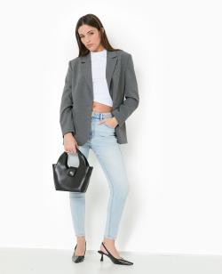 Jean skinny taille haute Femme - Couleur bleu - Taille 44 - Jean Femme - PIMKIE