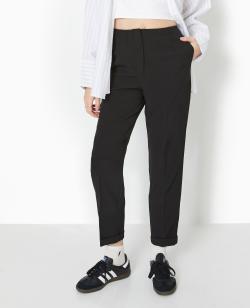 Pantalon city 7/8ème taille haute Femme - Couleur noir - Taille 44 - Pantalon Femme - PIMKIE