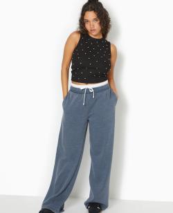 Pantalon de jogging avec effet caleçon apparent Femme - Couleur gris - Taille XS - Pantalon Femme - PIMKIE